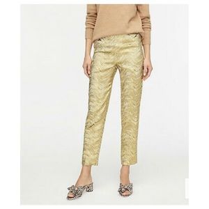 JCREW Collection Cigarette Pant Metallic Print
